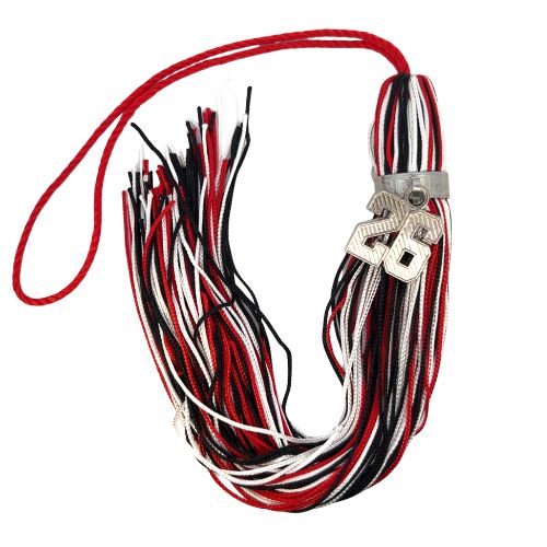 Red, White and Black - Jumbo Varsity Tassel