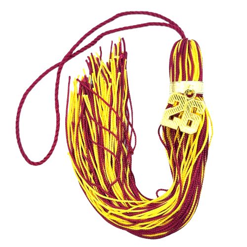 Maroon and Yellow Gold - Jumbo Varsity Tassel