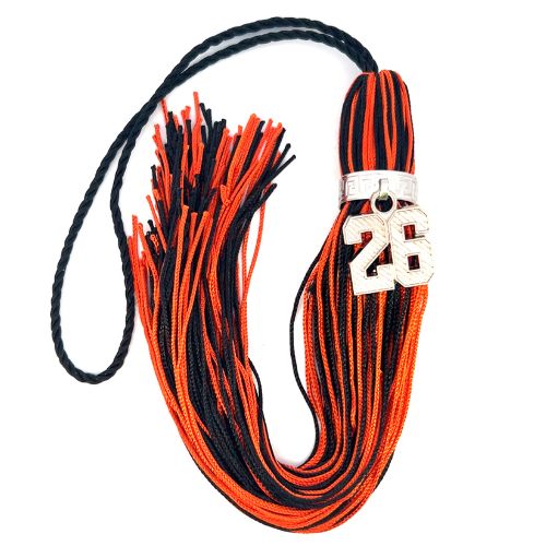 Black and Orange - Jumbo Varsity Tassel