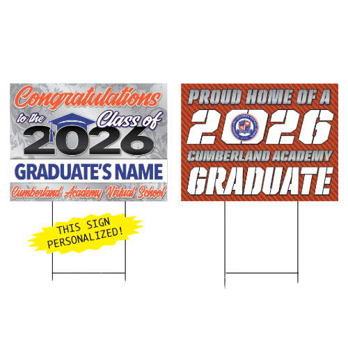 Cumberland Virtual Academy Personalized Yard Sign Combo