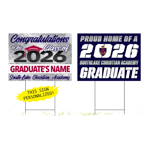 Southlake Christian Academy Personalized Yard Sign Combo
