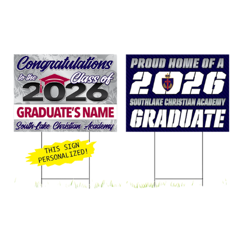 Southlake Christian Academy Personalized Yard Sign Combo
