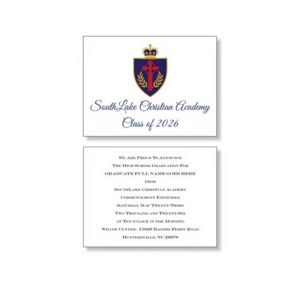 Southlake Christian Academy Package of 10 Announcements