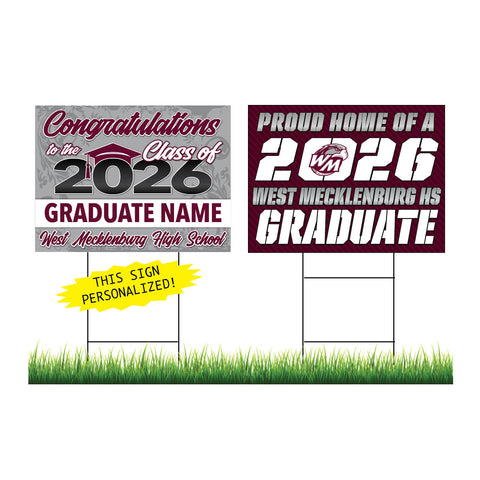 West Mecklenburg Personalized Yard Sign Combo