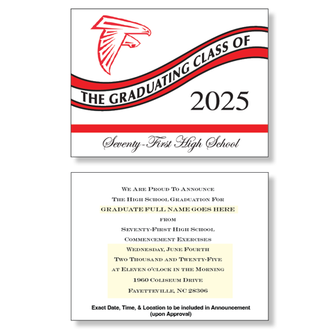 Seventy- First High School Package of 10 Announcements